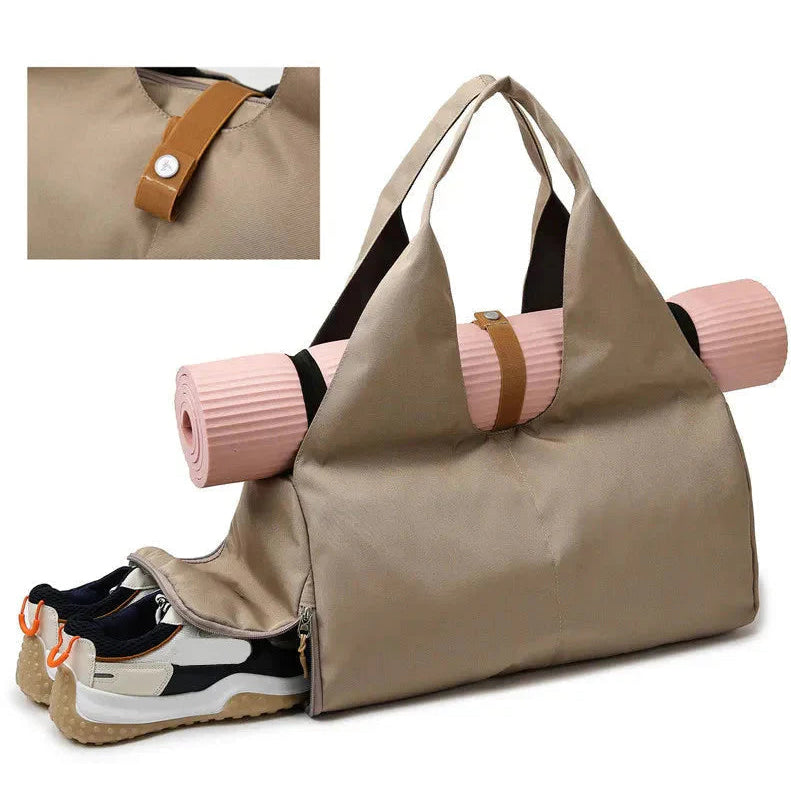 Women'S Multi-Purpose Sports Bag - Waterproof with Shoe Pocket for Yoga, Gym, and Travel